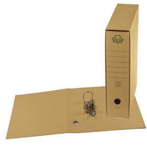 Registratore Eco Protocollo Avana Camoscio 8cm | FSC Riciclato