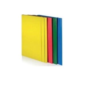 Cartellina con elastico in cartone plastificato 3 lembi - 17x24 cm Colori assortiti