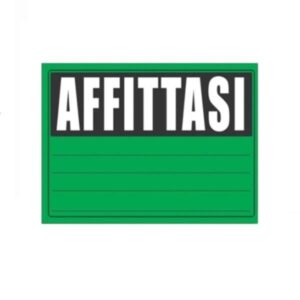 Cartello "Affittasi" 20x30cm | Cartoncino