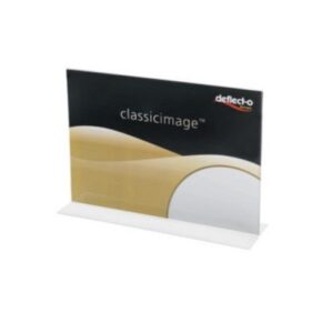 Portadepliant Siam A4 Orizzontale | Base a T in Acrilico 2,5mm | Bifacciale 047701
