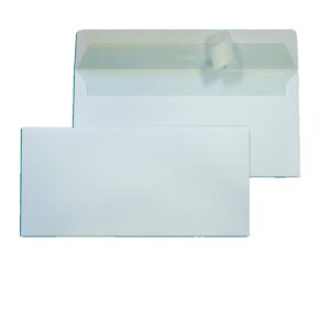 40 Buste Bianche Commerciali Blasetti | 11x23cm | 80gr | Senza Finestra