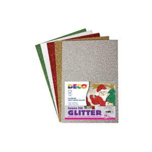 Gomma Crepla Glitterata Cwr | 50x66cm | 5 Fogli