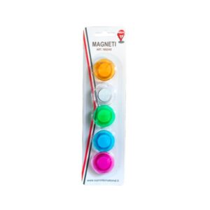 Magneti Trasparenti Siam 30mm | 5 Pezzi Colori Assortiti | Blister