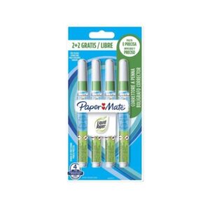4 Correttori a Penna Liquid Paper Micro NP10 | 7ml | Papermate