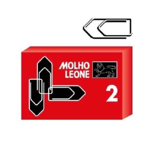 Fermagli Acciaio Zincato N.2 | 23mm | 100pz | Antiruggine | Molho Leone