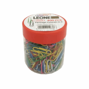 Fermagli Plastificati Molho Leone N.2 | 23mm | 400pz | Colori Assortiti