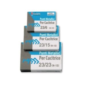 Punti Siam 23/6 Acciaio Cromato 1000 pz | Max 30 Fogli