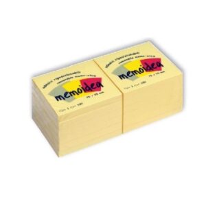 12 Notes adesivi - gialli - 76 x 76mm da 100 fogli