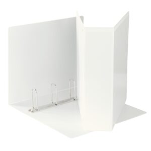 Raccoglitore Personalizzabile A4 | Dorso 8cm | 4 Anelli Quadri 65mm | PP Bianco