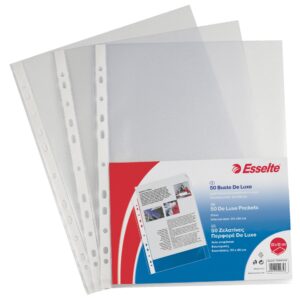 Buste Forate Esselte A4 Lucide Deluxe | 50 pz PPL