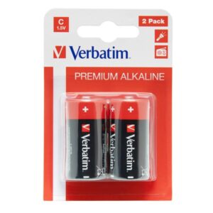 Pile Mezza Torcia C Verbatim Alkaline (2 Pezzi) 1.5V LR14 49922