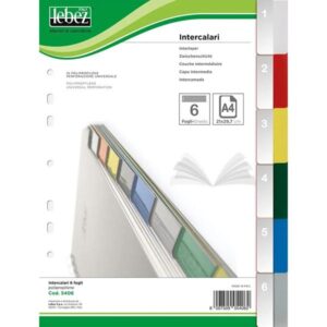 Separatori Intercalari Lebez 6 Tasti | Plastica | A4