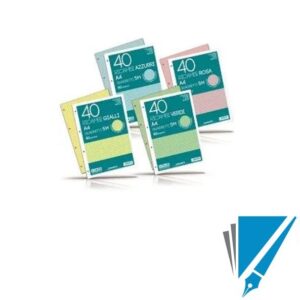 Ricambi Forati A4 Blasetti | 40 Fogli Gialli 80gr | Righe 1R