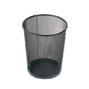 Cestino Gettacarta Siam Rete Metallo Nero | Serie Mesh