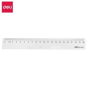 Righello Trasparente Deli 20 cm | Materiale PS Rigido E6220