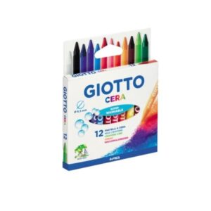 12 Colori a Cera Giotto | Pastelli Tondi Lavabili | Assortiti