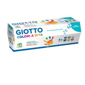 Colori a Dita Giotto | 6 Flaconi 100ml | Tempera Morbida | Lavabili