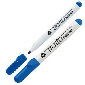 Pennarello Tratto Memo Fila Blu | Punta Tonda 2,5mm | Lavagna Bianca