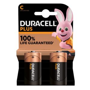 Pile Mezza Torcia C Duracell Plus | MN1400 | 2 pz