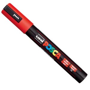 Pennarello Uniposca PC5M Rosso | Punta Media 1.8-2.5mm