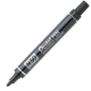 Marcatore Permanente Pentel N50 Nero | Punta Tonda 4,3mm | Fusto Metallo