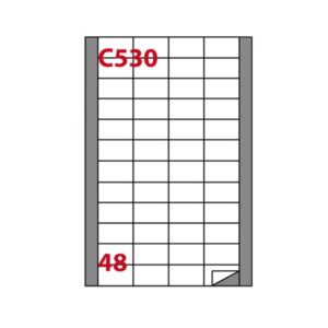 Etichette A4 Apptac SM0530 | 48x25mm | 100 Fogli