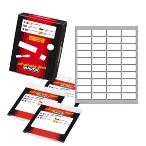 Etichette Adesive Markin Bianche 28x12mm | Busta 10 Fogli | X10022