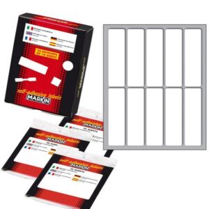 Etichette Adesive Markin Bianche Permanenti 70x20mm | Busta 10 Fogli | X10044