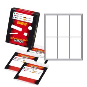 Etichette Adesive Markin Bianche Permanenti 70x37mm | Busta 10 Fogli | X10046