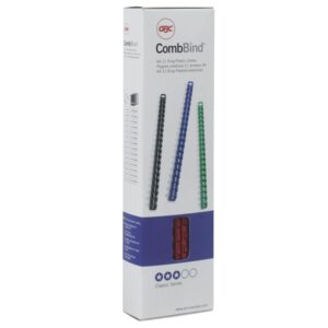 50 Dorsi Plastici GBC CombBind 25mm Neri | 21 Anelli