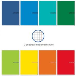 Maxi Quaderno A4 Blasetti Monocromatico | Rigatura Q con Margine