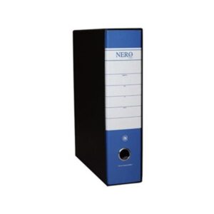 Registratore Protocollo Blu Scuro Dorso 8cm | Carta Goffrata con Custodia