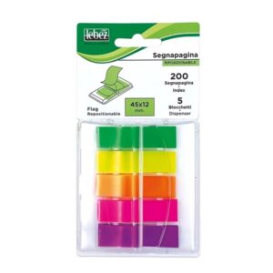 Segnapagina Mini Lebez 12x45mm | 5 Colori | 200 pz