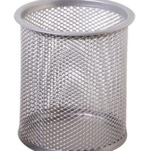 Bicchiere Portapenne Siam Rete Metallo Silver | Serie Mesh