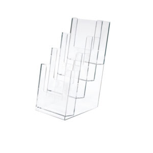 Portadepliant con 4 tasche 11x24cm