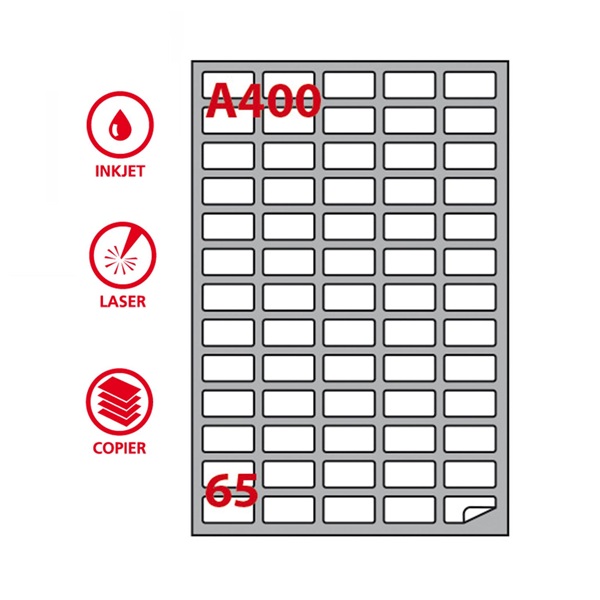 P.AA0400 Etichette A4 Apptac AA0400 | 38,1x21,2mm | 100 Fogli