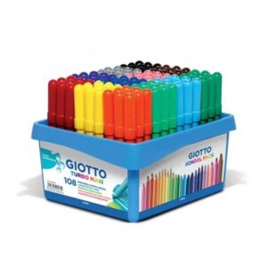 108 Pennarelli Giotto Turbo Maxi Schoolpack | Punta 5mm | Lavabili