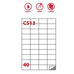Etichette A4 Apptac SM513 | 52,5x29,7mm | 100 Fogli