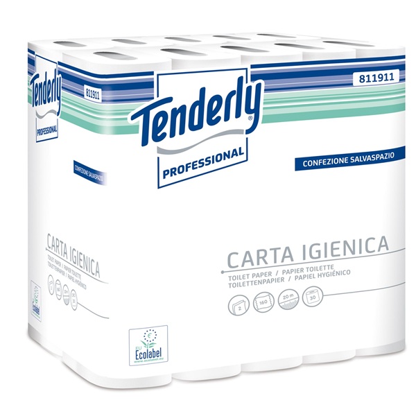 P.811911U Carta Igienica 30 rotoli 160 strappi 20mt 160strappi Tenderly