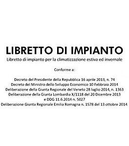 Libretto di impianto per climatizzazione estiva e invernale